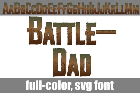 Battle-dad: The Full-Color Font for Bold, Standout Designs