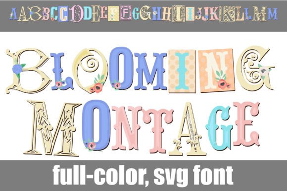 Blooming Montage: A Floral Typeface for Vivid Designs
