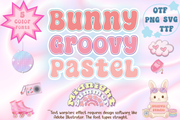 Bunny Groovy Pastel: A Font for Spring's Sweetest Designs