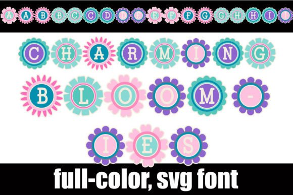 Charming Bloomies: A Full-Color Font That Brings Spring to Your Designs