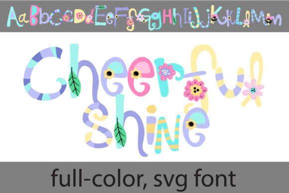 Cheerful Shine: A Floral Font That Brings Designs to Life
