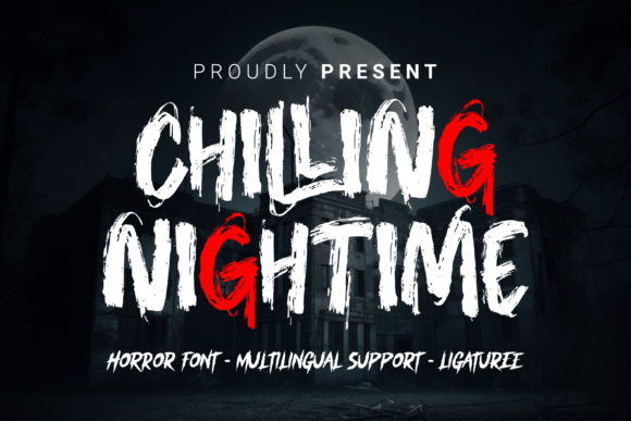 Chilling Nighttime: A Typeface for Dark & Horror Designs