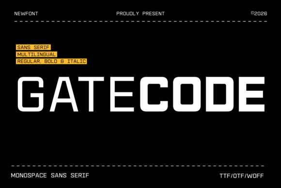 Gatecode: The Digital Typeface for Modern Tech and Futuristic Design