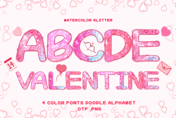 Infuse Your Projects with Sparkle: The Watercolor Glitter Font