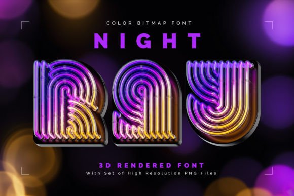 Light Up Your Typography: The Multidimensional Night Ray Font Set