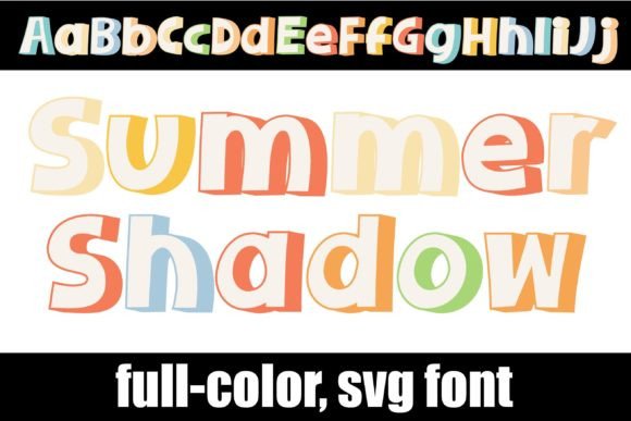 Summer Shadow: Bold, Colorful Typography for Standout Designs